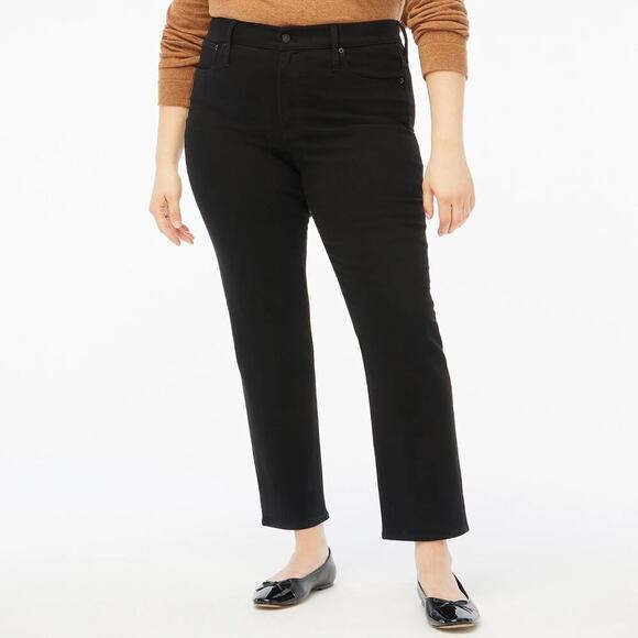 J. Crew Essential Straight Jeans All-Day Stretch Straight Leg Black NWT Size 30 - Picture 1 of 10